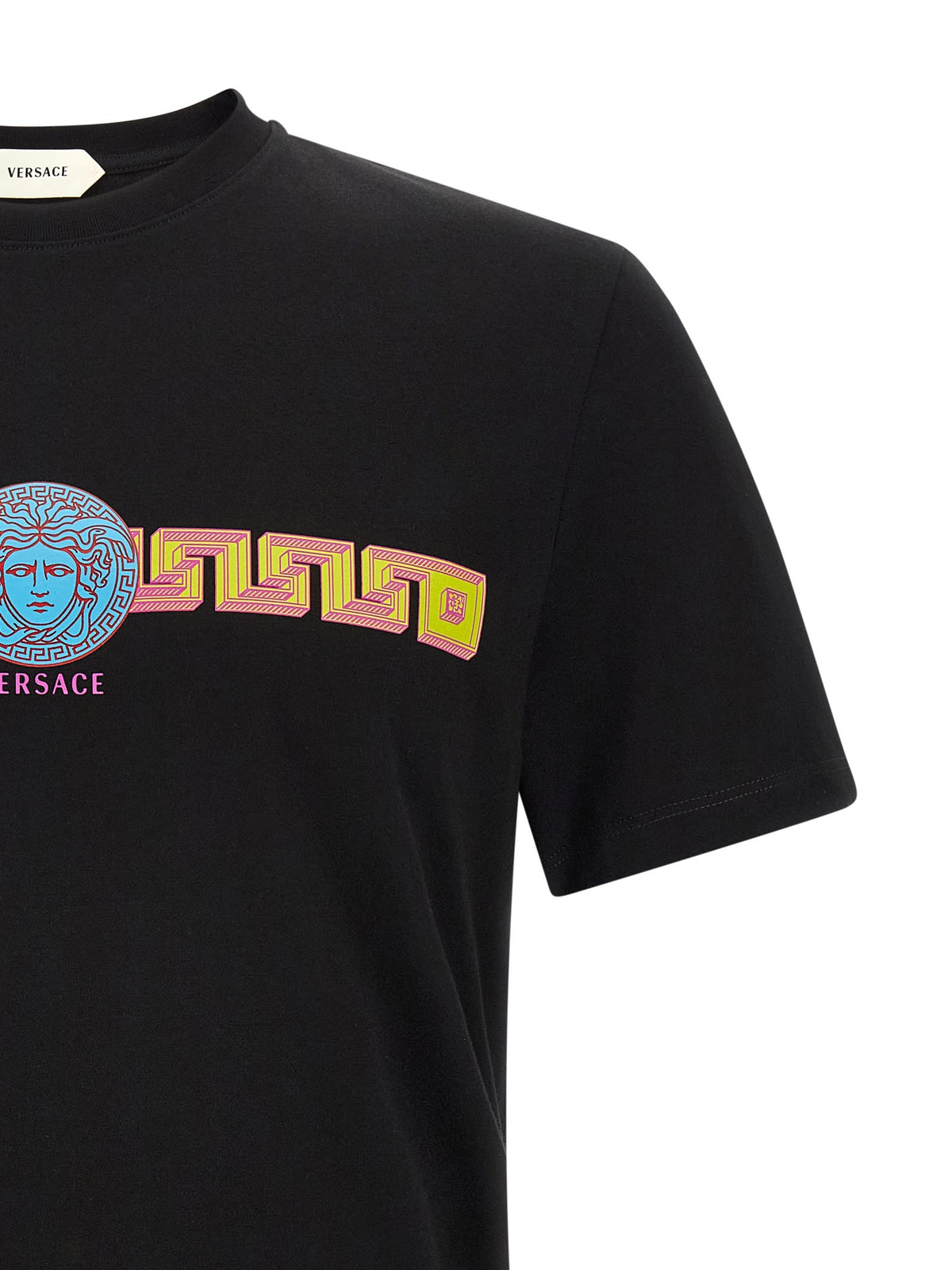 Versace Medusa Print Cotton Shirt Black