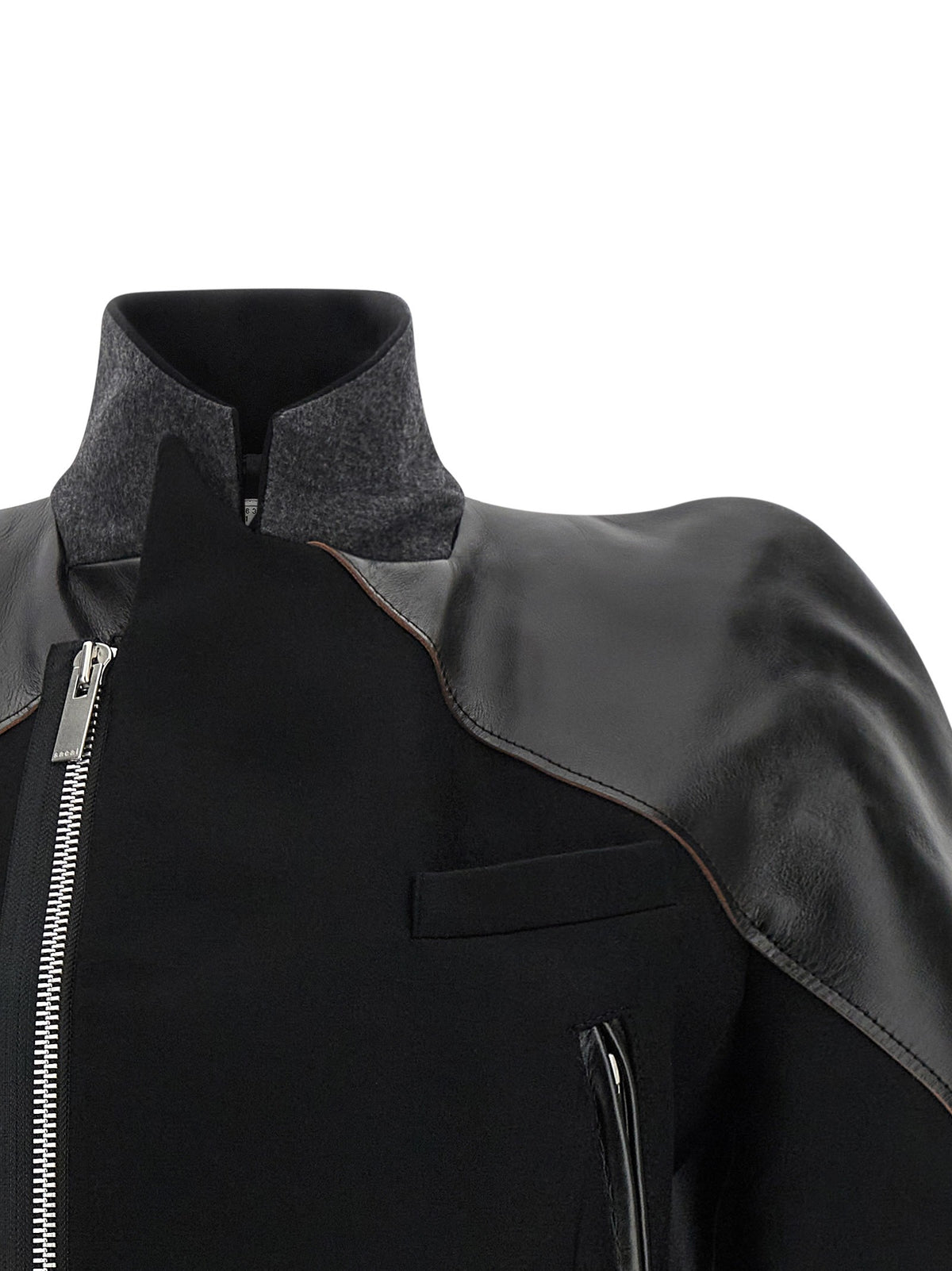 Sacai Melton Wool Jacket Black