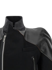 Sacai Melton Wool Jacket Black