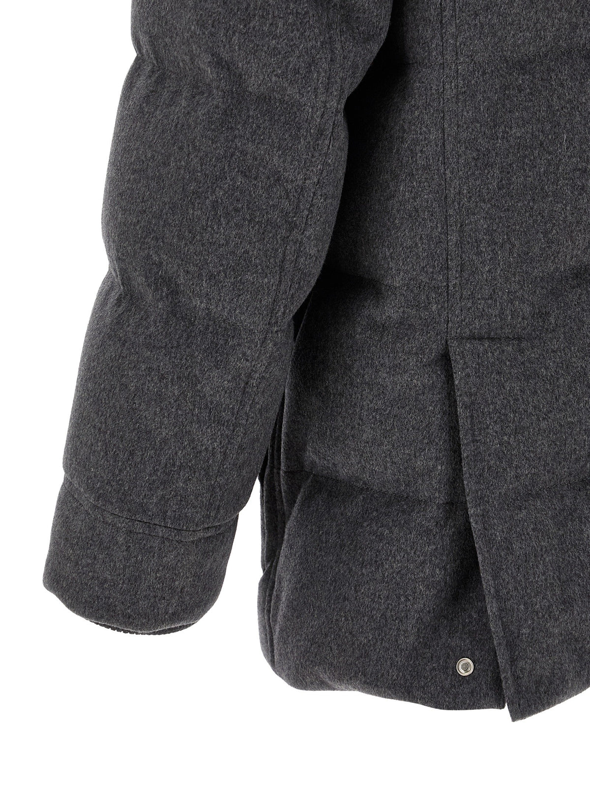 Brunello Cucinelli Membrane Wool Flannel Parka Grey