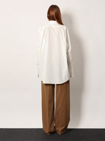The Row Women's Ment Cotton Popeline Shirt White