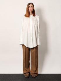 The Row Women's Ment Cotton Popeline Shirt White