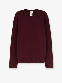 Alysi Women's Merino Wool and Cashmere Blend Sweater Red