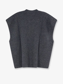 Alysi Women's Merino Wool and Cashmere Blend Sweater Grey