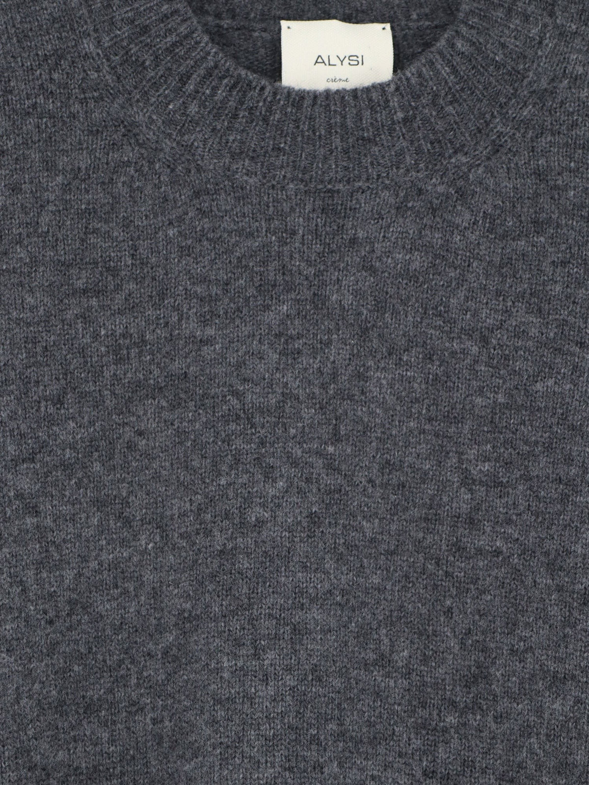 Alysi Women's Merino Wool and Cashmere Blend Sweater Grey