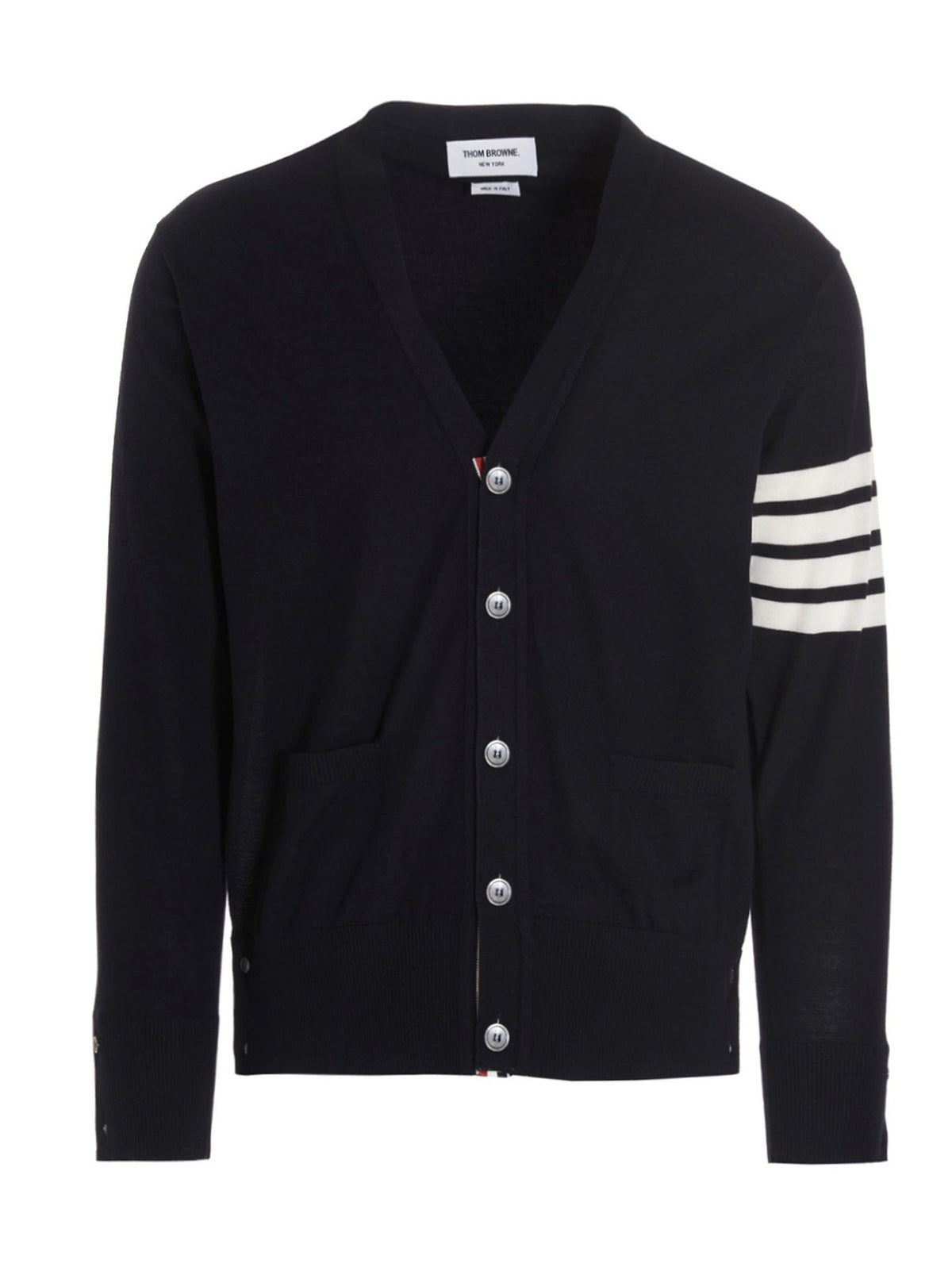 Thom Browne Merino Wool Cardigan Blue