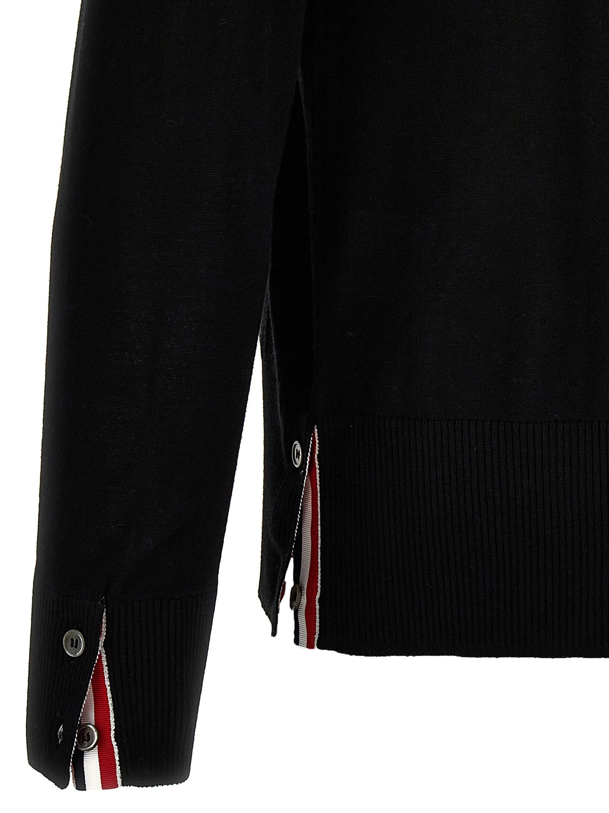 Thom Browne Merino Wool Cardigan Black