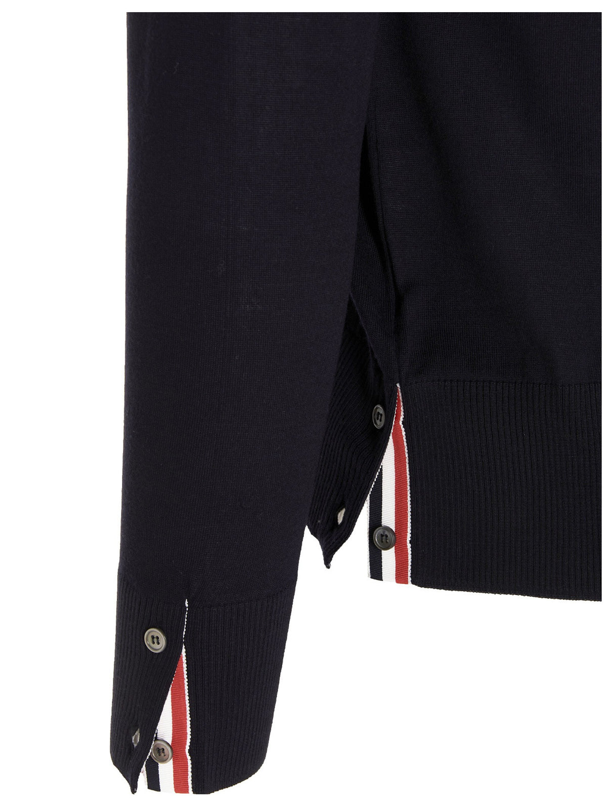 Thom Browne Merino Wool Cardigan Blue