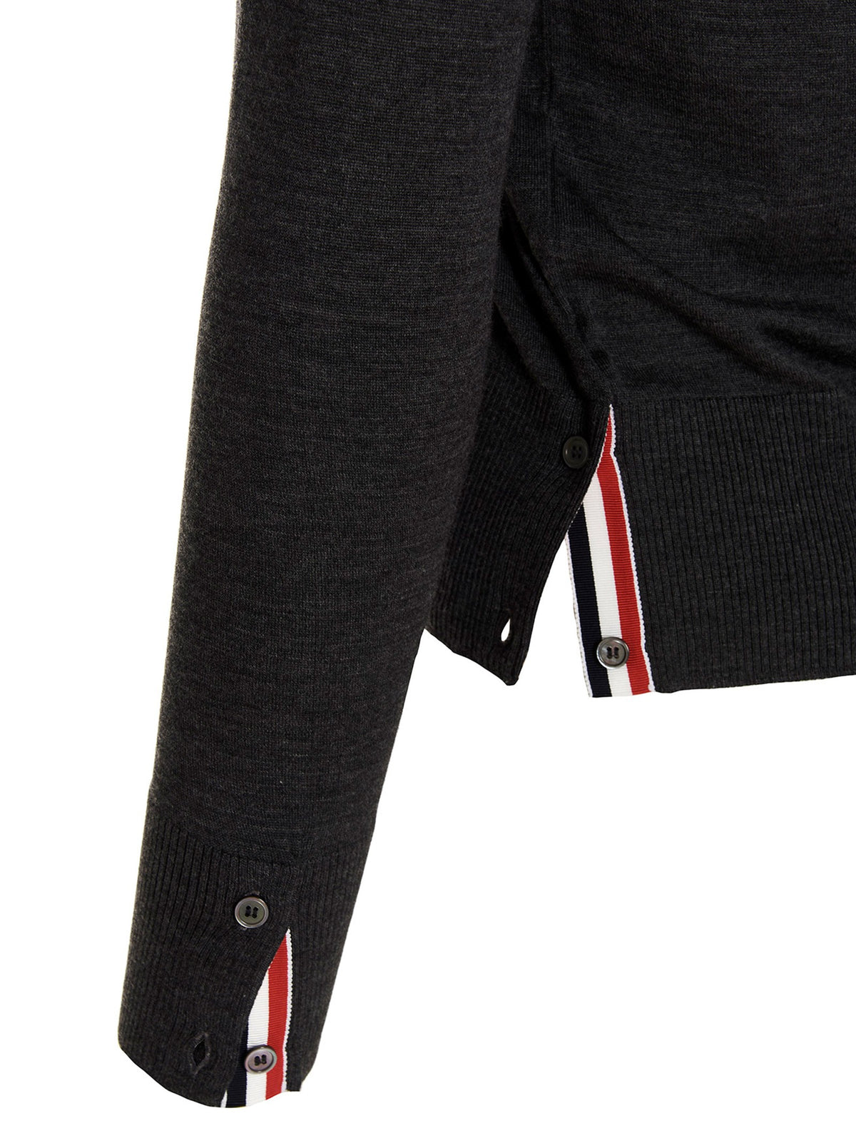 Thom Browne Merino Wool Cardigan Grey