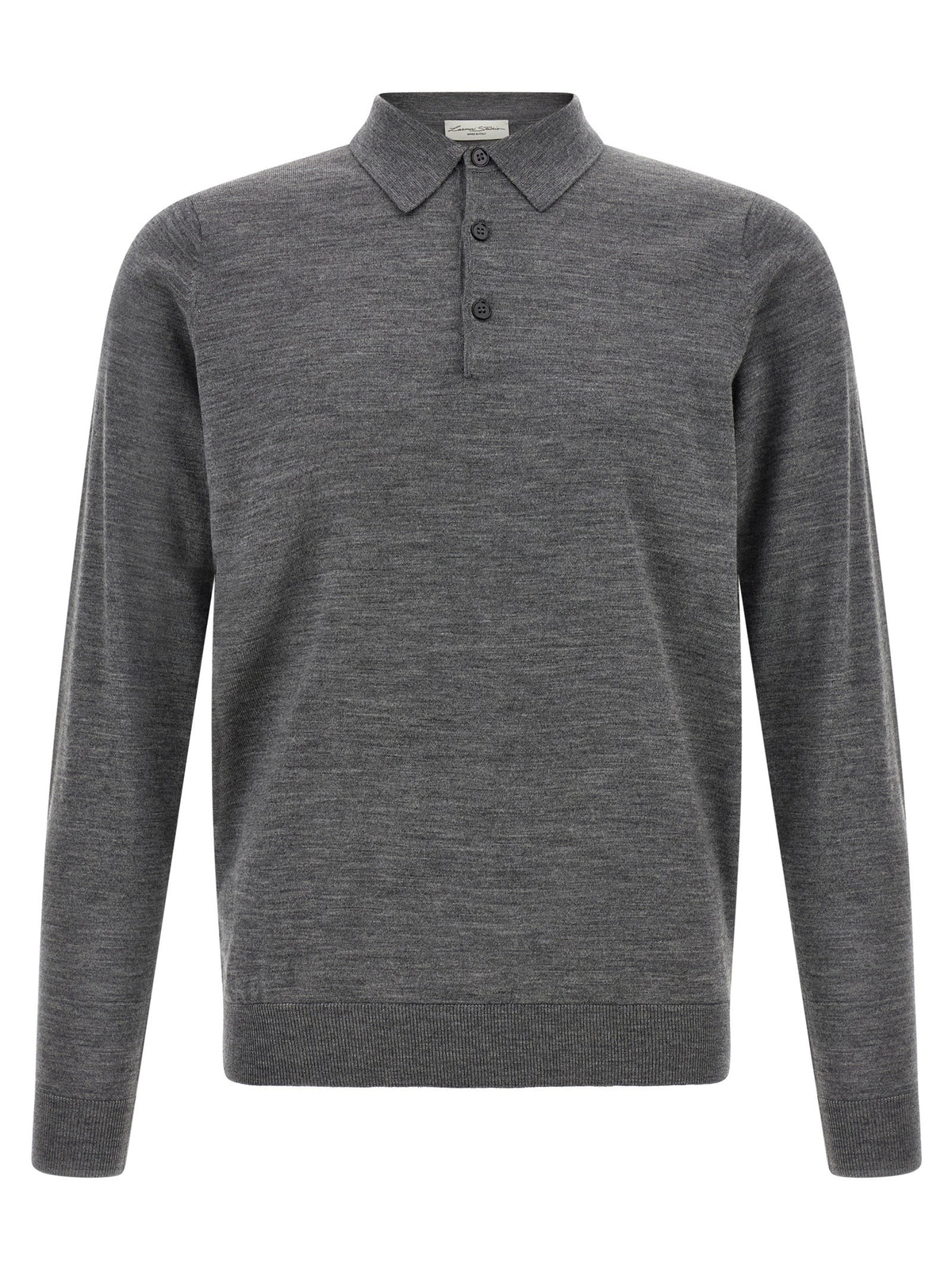 Larmeri Studio Merino Wool Polo Shirt Grey