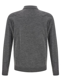 Larmeri Studio Merino Wool Polo Shirt Grey, view 2