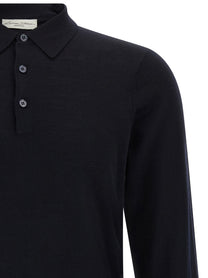 Larmeri Studio Merino Wool Polo Shirt Blue, view 3
