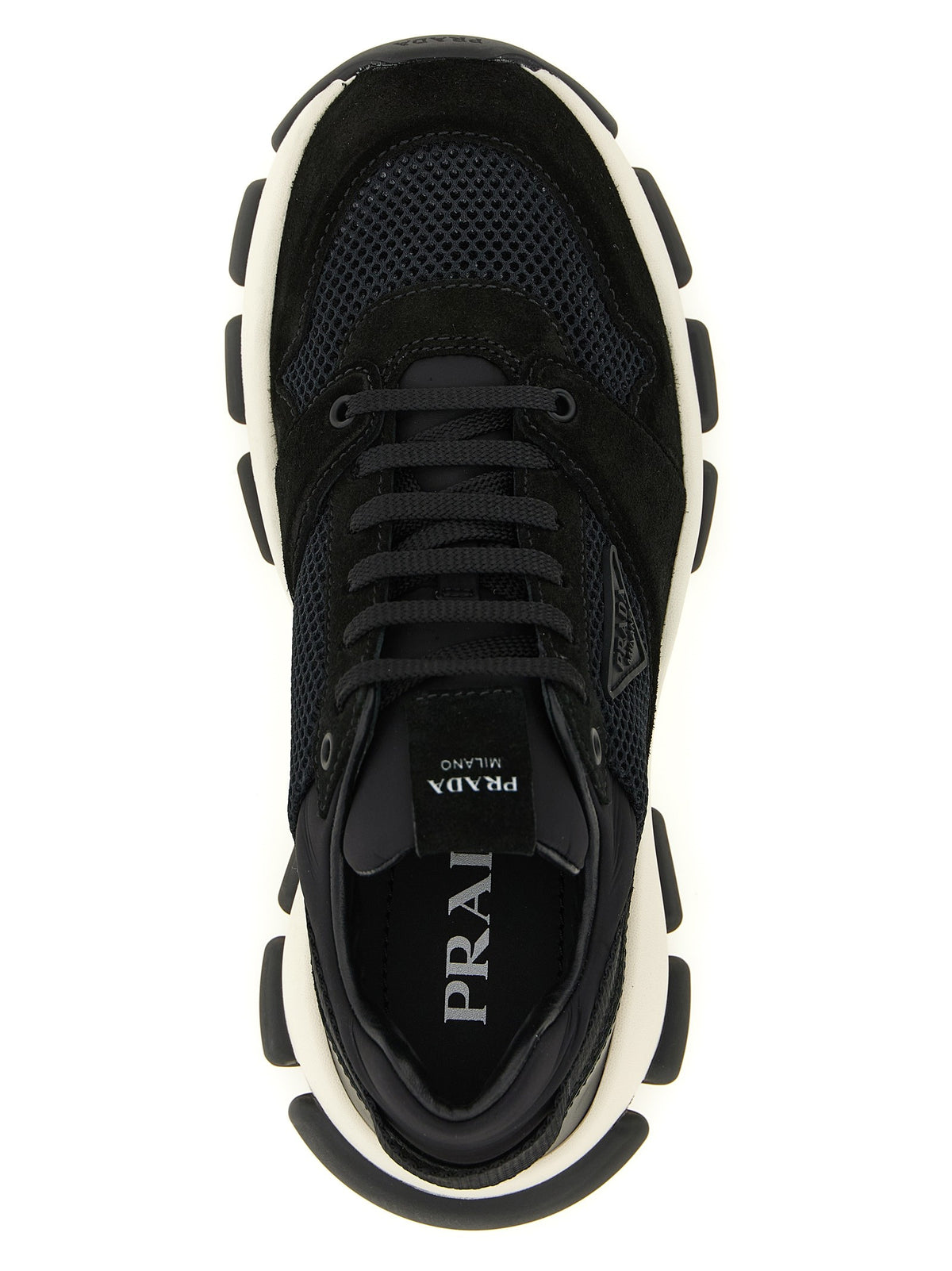 PRADA Mesh and Suede Sneakers Black