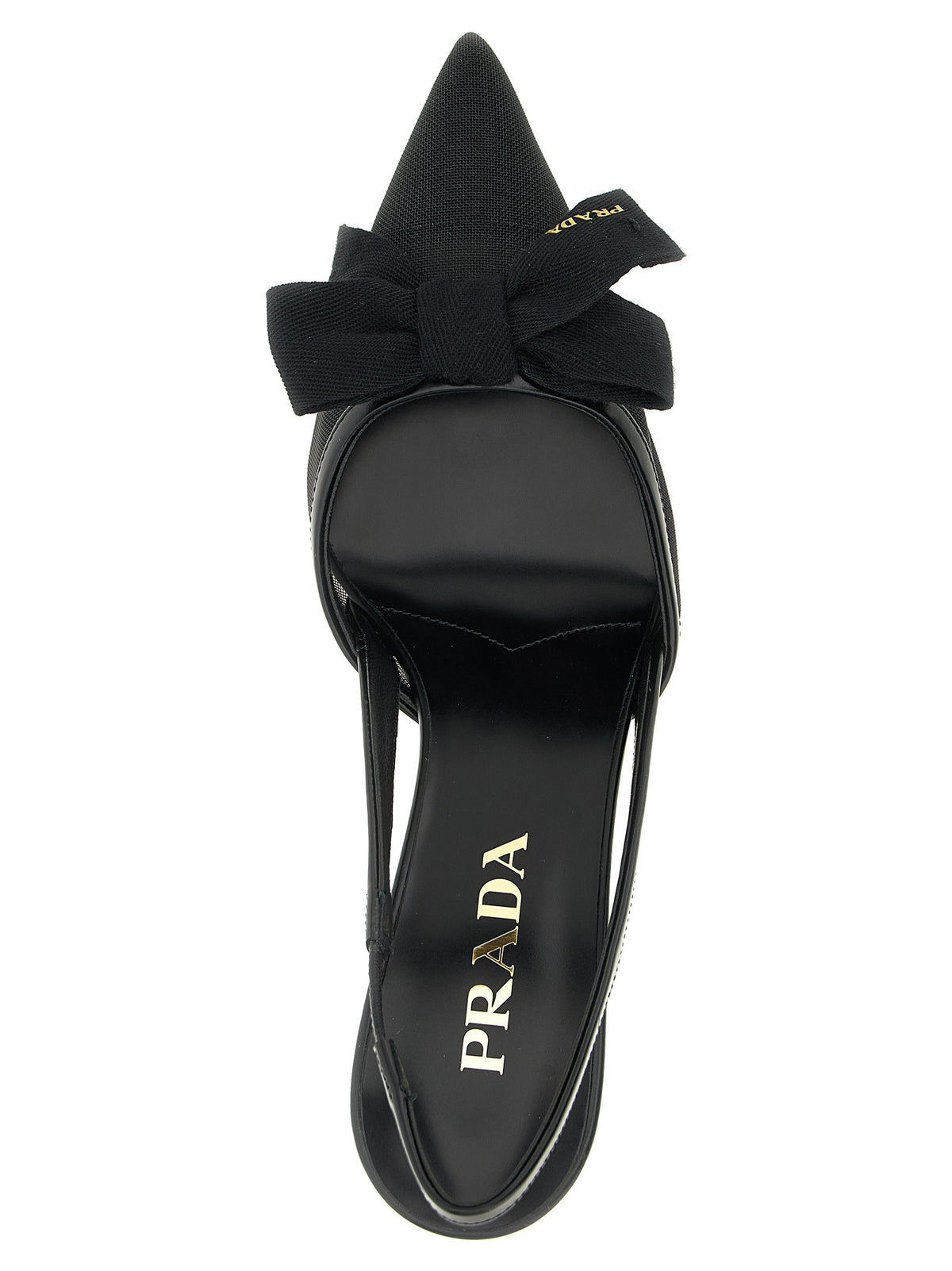 PRADA Mesh Slingback Black