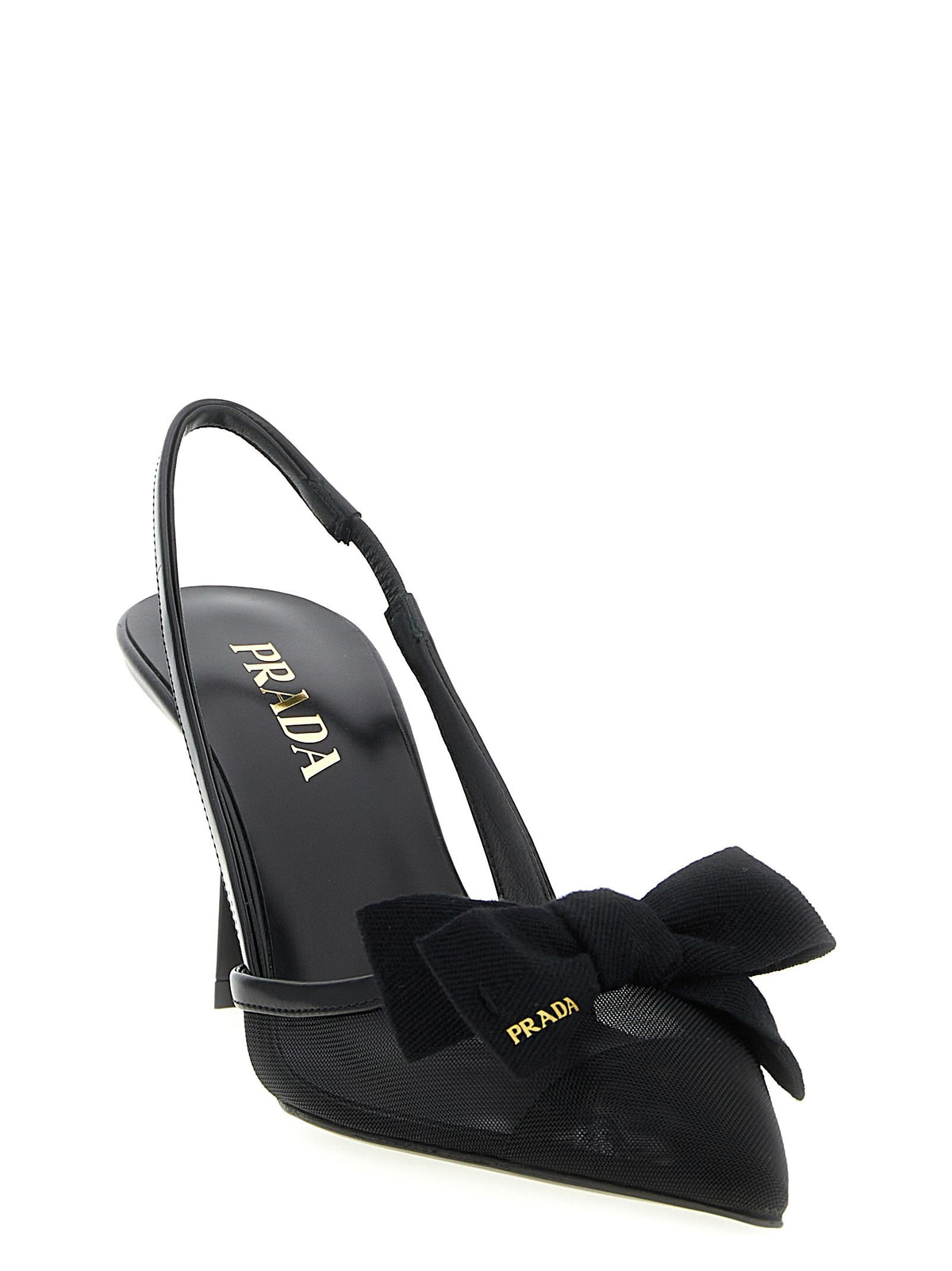 PRADA Mesh Slingback Black