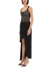 courrèges Women's Mesh Tank Top Black
