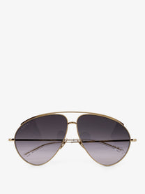 Gucci Men's Aviator Sunglasses Gold