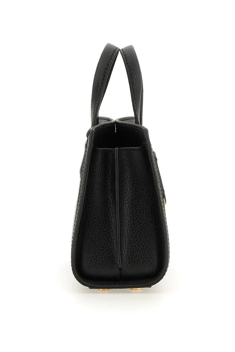 Michael Kors women’s Borsa Chantal small black mini tote bag made of textured leather with gold-tone hardware