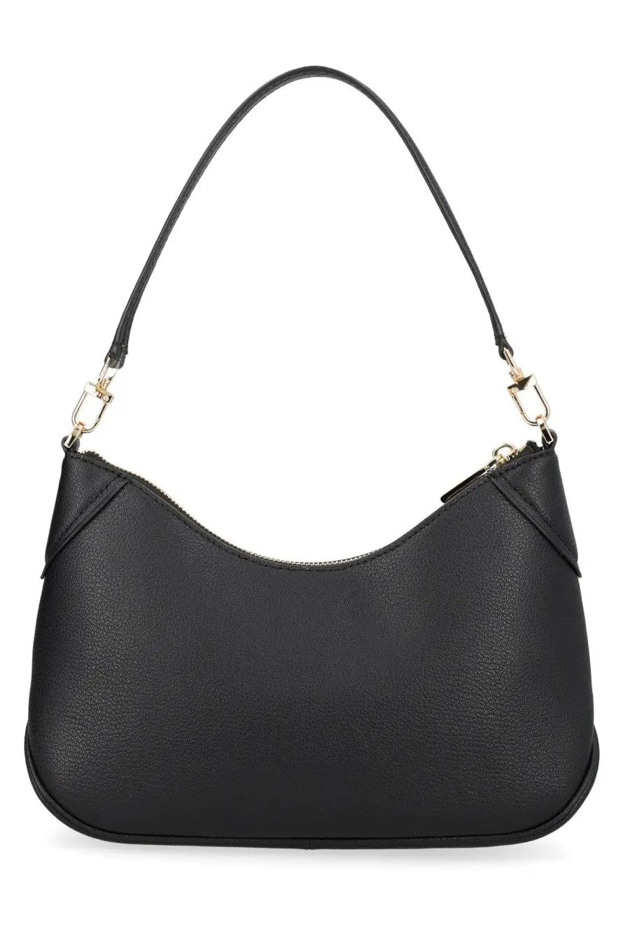 Michael Kors women’s jet set black hobo bag in pebbled leather with gold-tone hardware and curved top handle
