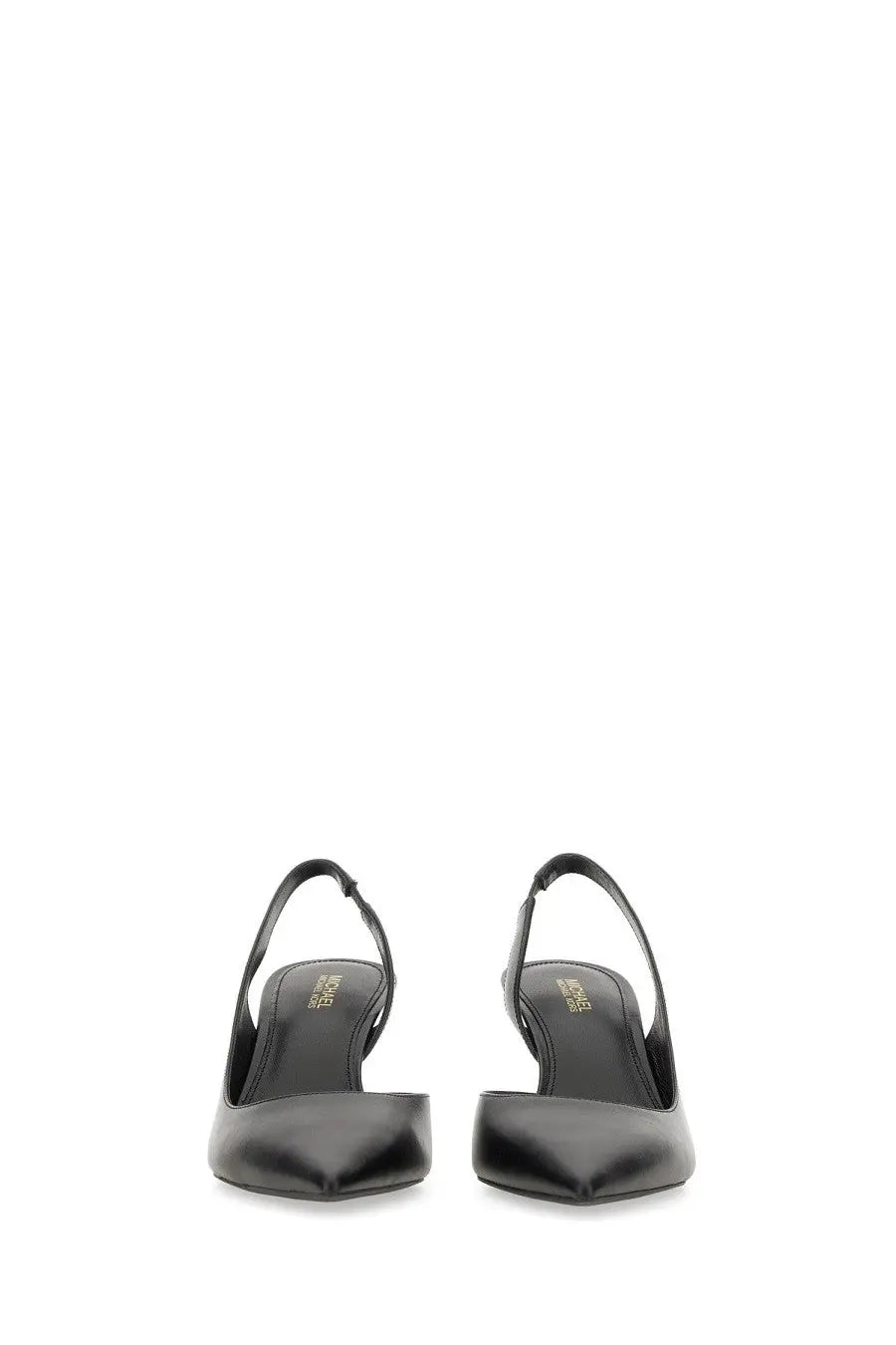 Michael Kors women’s pump Alina black leather slingback heels with sleek pointed toe and minimalist design