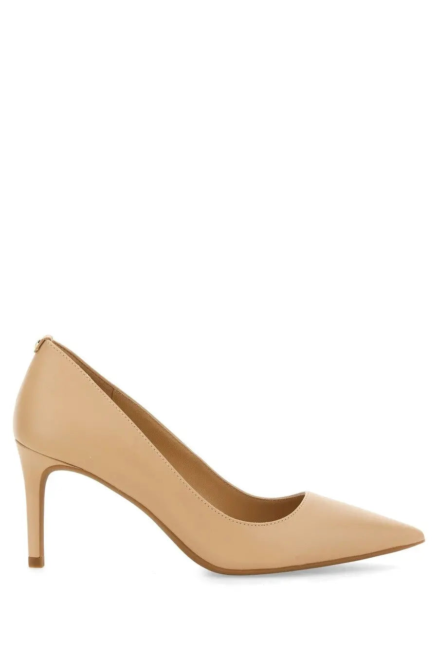 Michael Kors women’s beige leather pointed-toe pump Alina Flex with a slender heel in pink tone