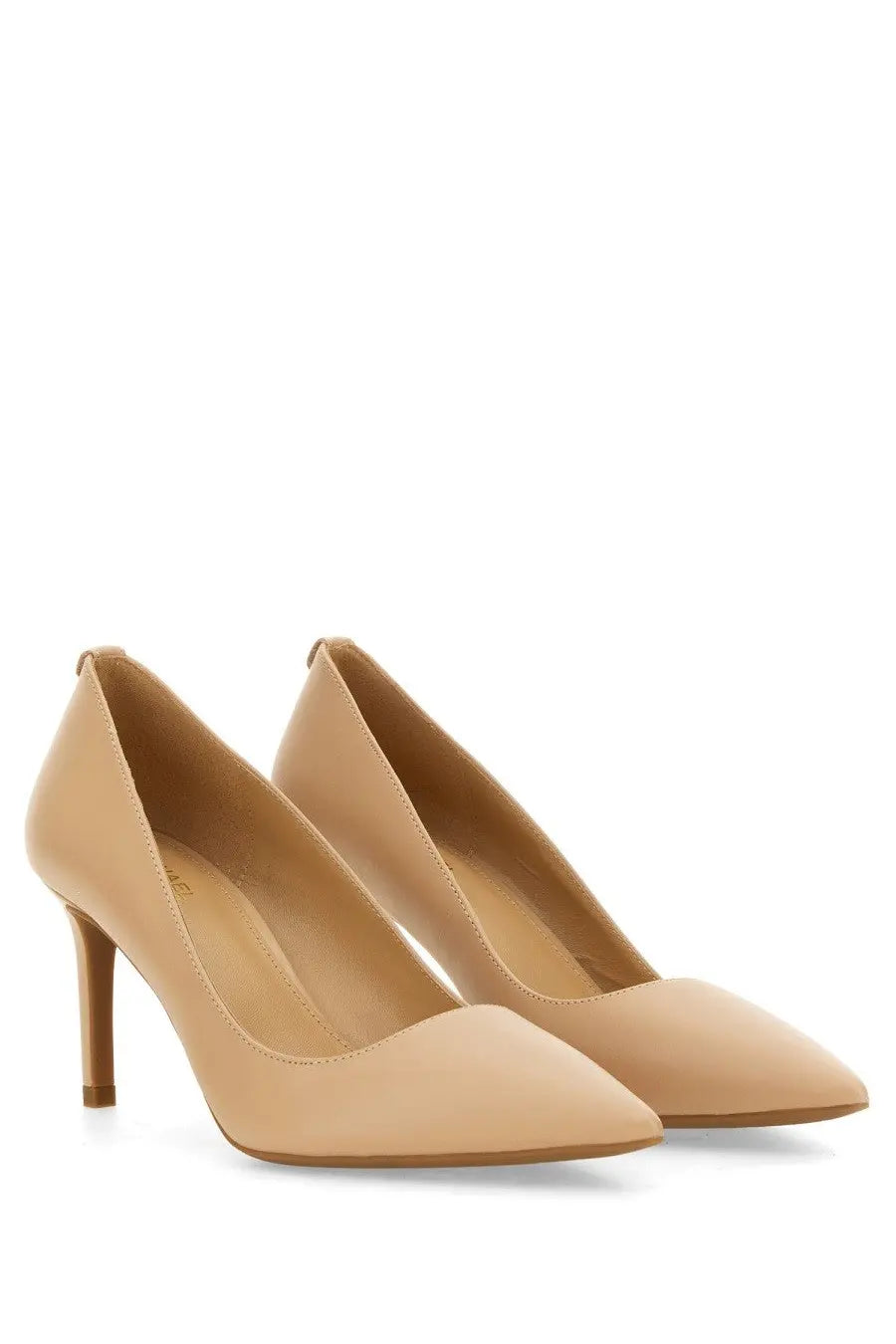 Michael Kors women’s pump Alina Flex pink beige patent leather pointed-toe high heels with slender heel