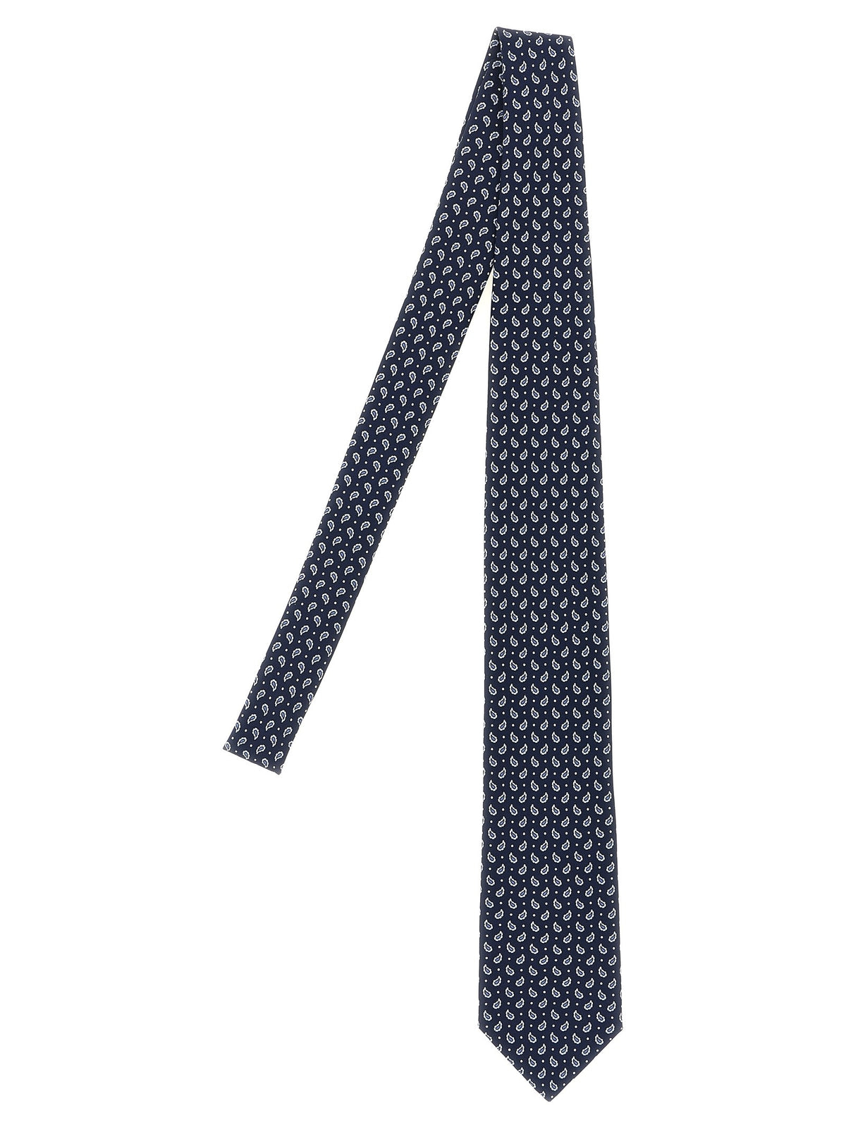 Brioni Micro Paisley Tie Blue