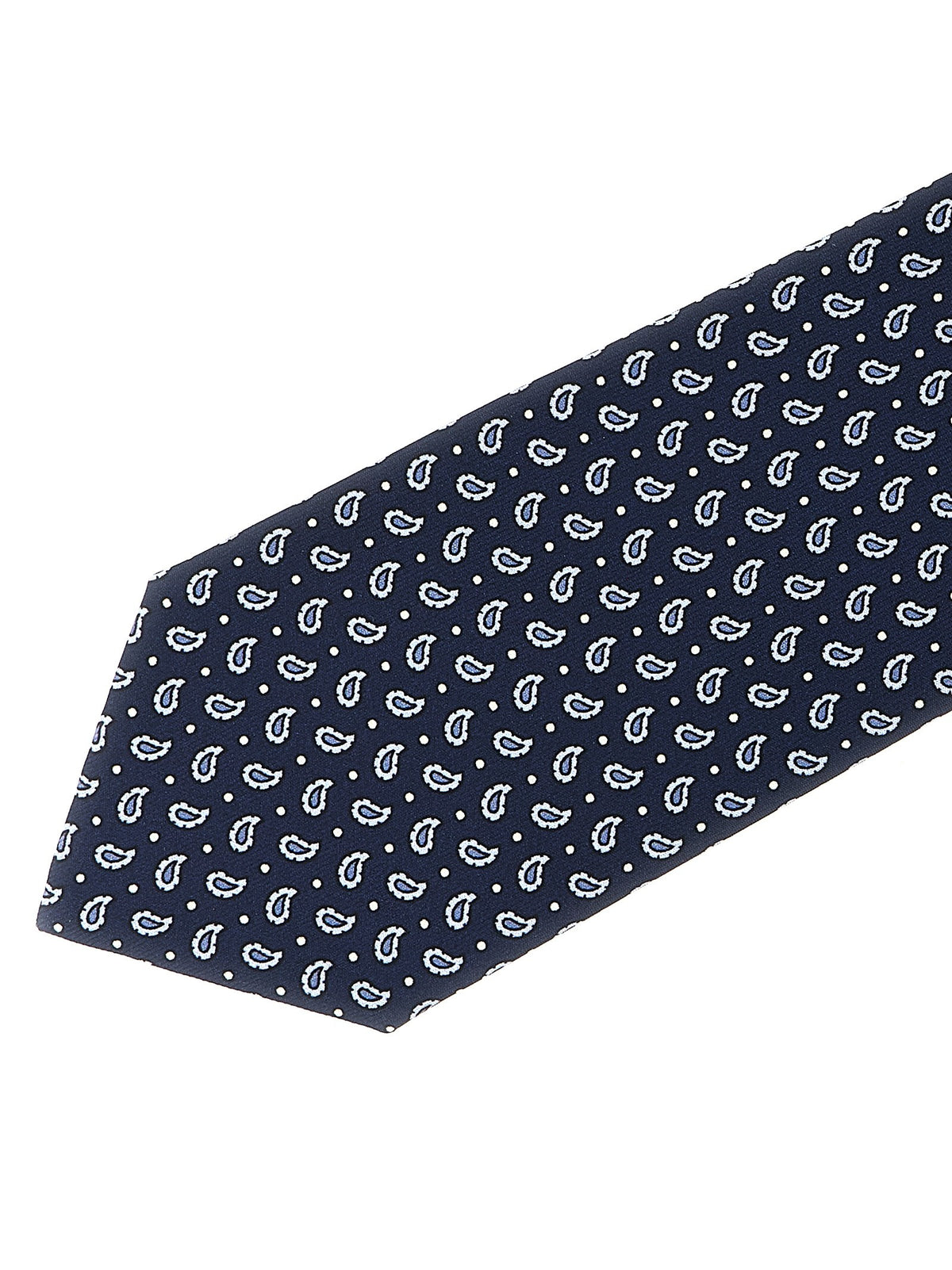Brioni Micro Paisley Tie Blue