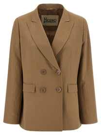 Herno Micro Sequin Blazer Beige