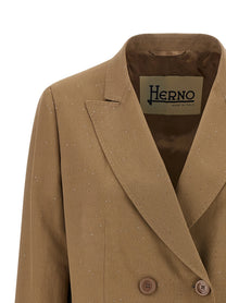 Herno Micro Sequin Blazer Beige