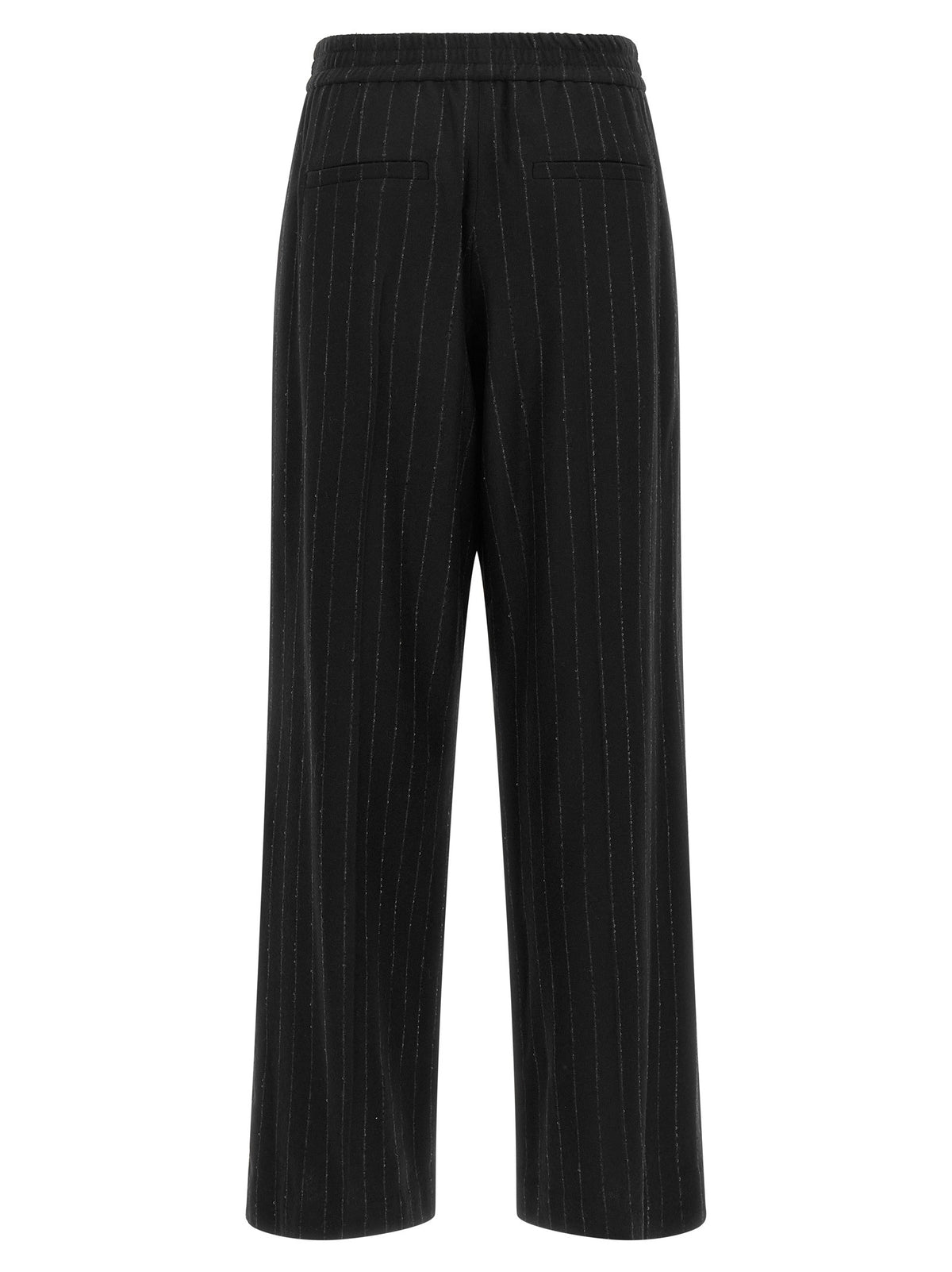 Brunello Cucinelli Micro Sequin Pinstripe Pants Blue