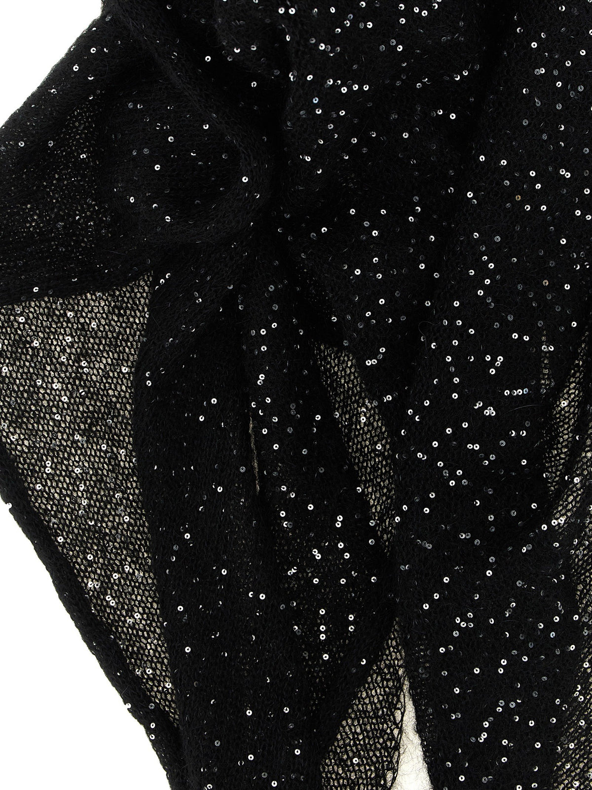 Nude Lucy Micro Sequin Scarf Black