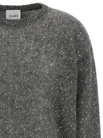 Nude Lucy Micro Sequin Sweater Grey