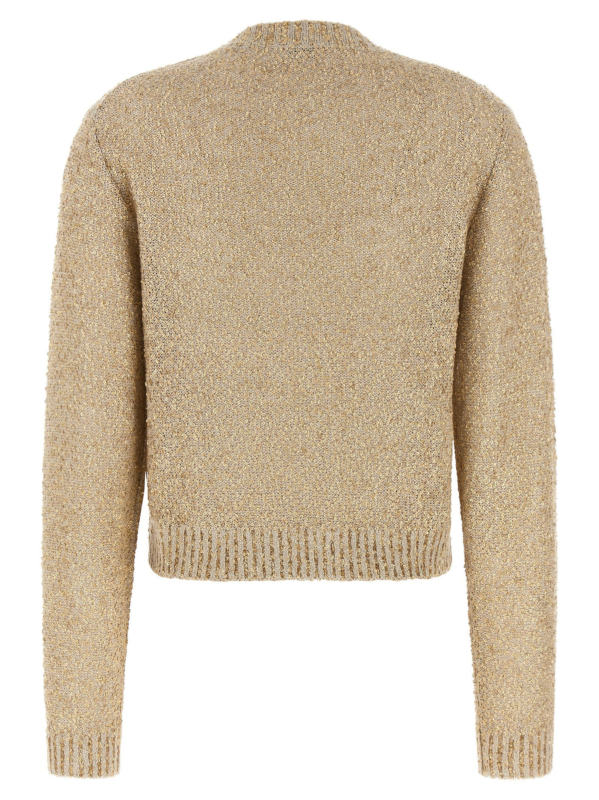 Brunello Cucinelli Micro Sequin Sweater Gold