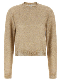 Brunello Cucinelli Micro Sequin Sweater Gold