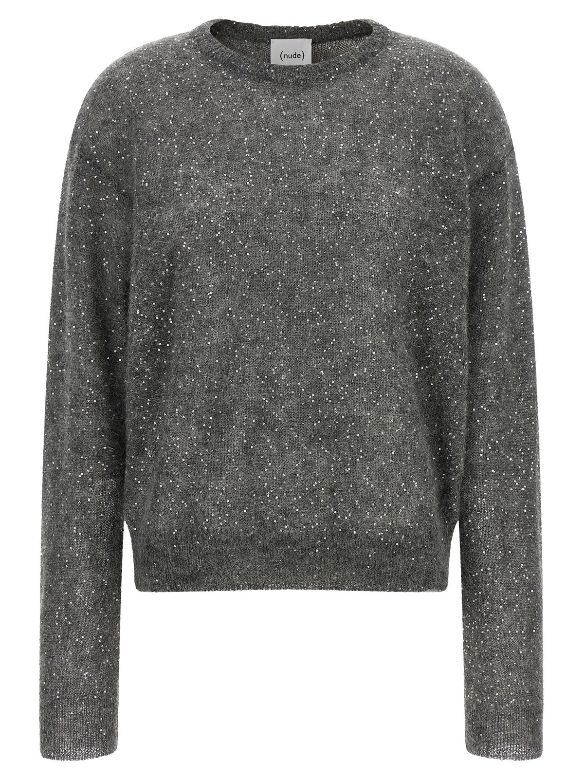 Nude Lucy Micro Sequin Sweater Grey