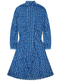 Balenciaga Women's Midi Dress Blue