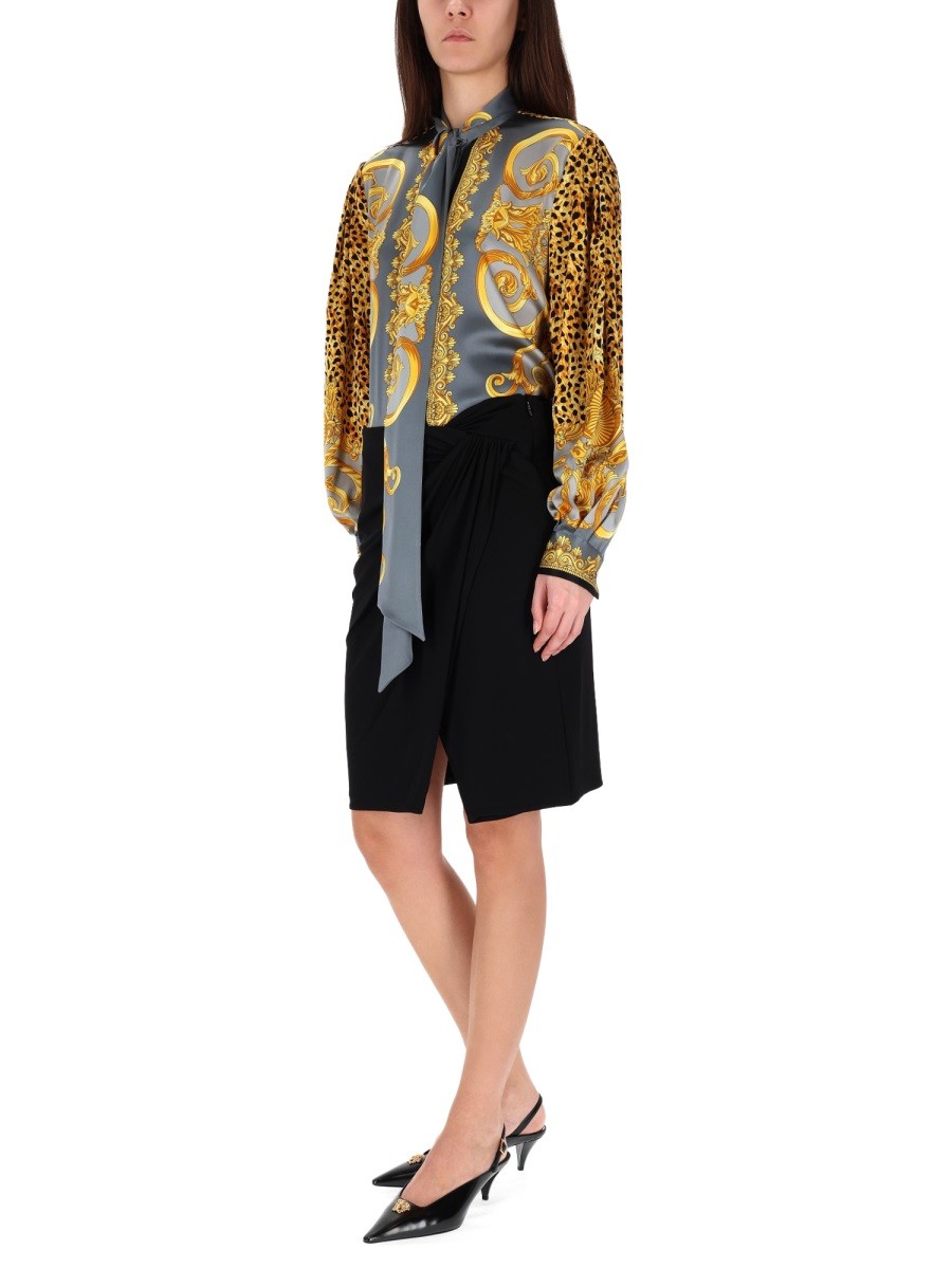 Versace Women's Midi Skirt Black