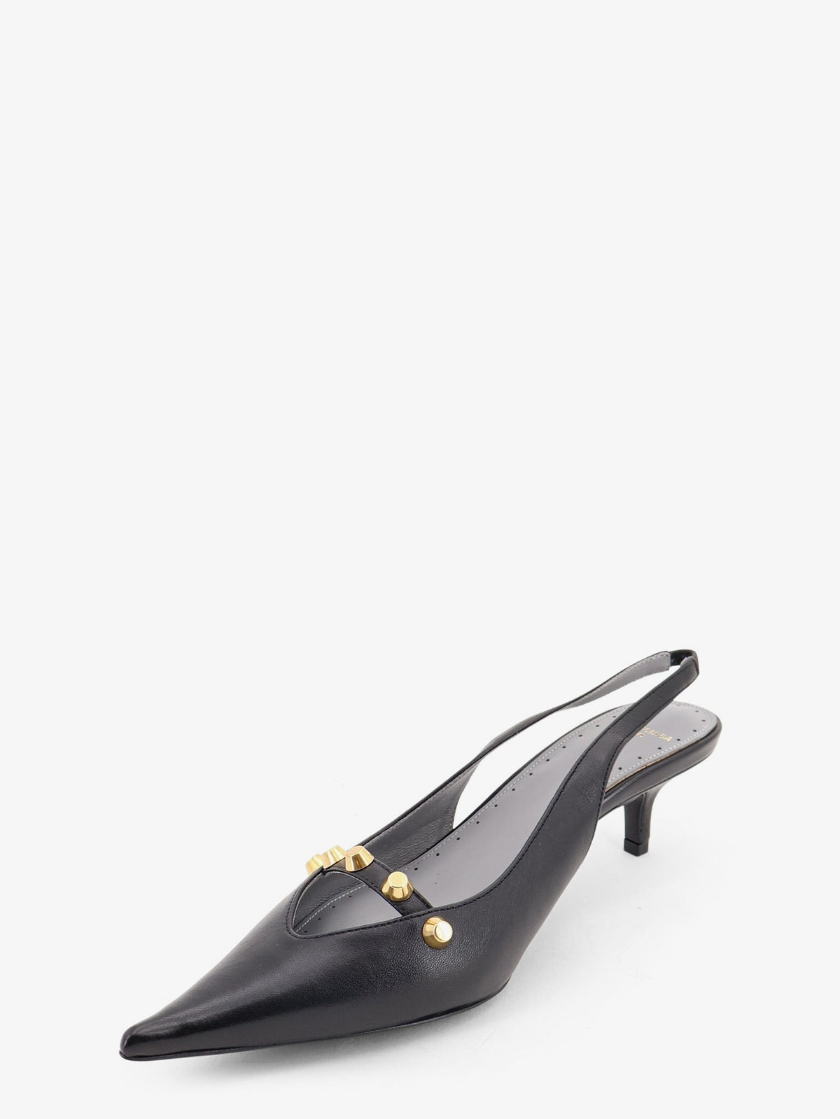 Balenciaga Women's Midnight City Leather Pumps Black, view 4