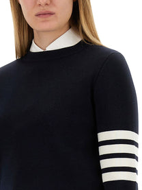 Thom Browne Women's Milano Stitch Jersey Blue