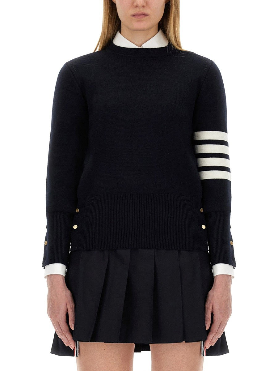 Thom Browne Women's Milano Stitch Jersey Blue