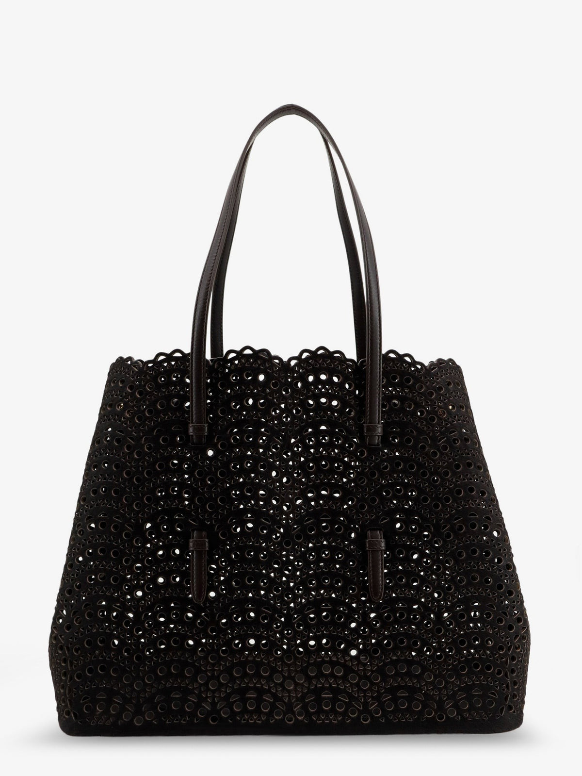 ALAÏA Women's Mina Hair Calf Handbag Chocolat