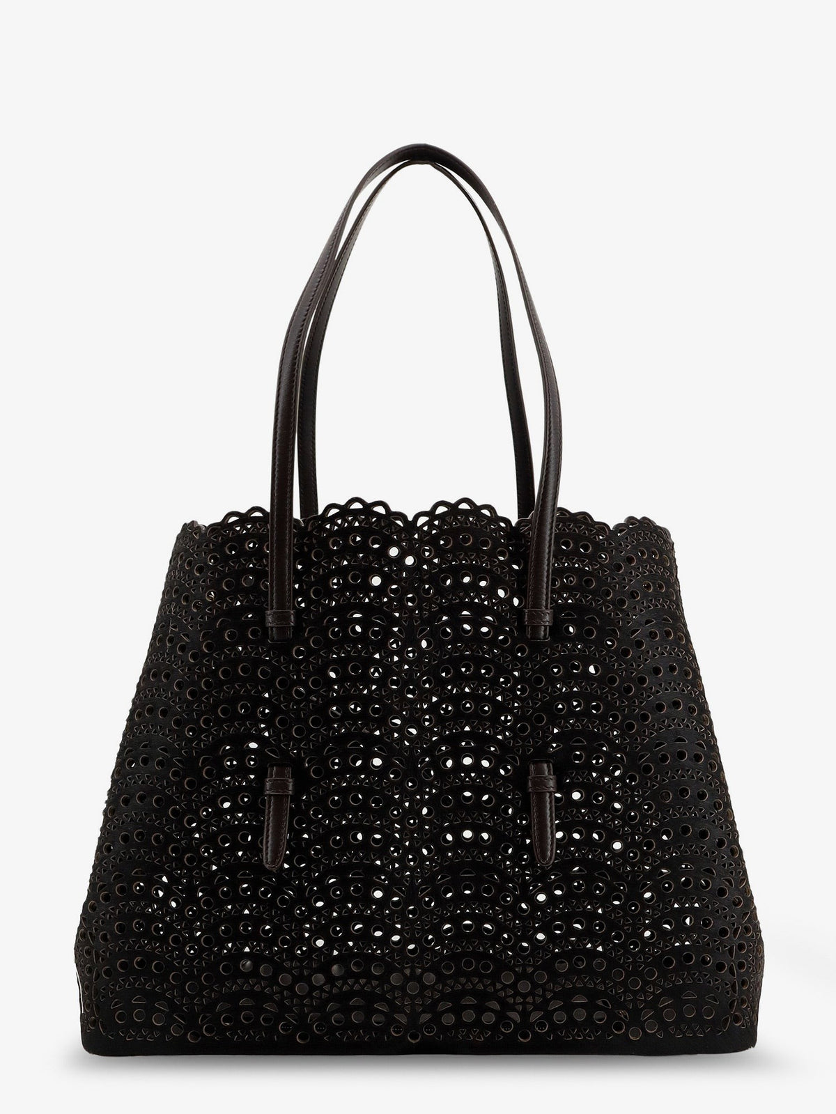 ALAÏA Women's Mina Hair Calf Handbag Chocolat
