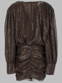 Rotate Women's Mini Abito Con Paillettes Brown