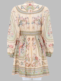 Zimmermann Women's Mini Abito Scollato Roselight Multicolor