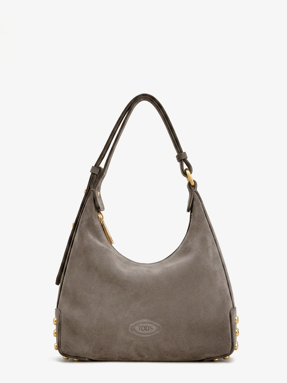 Tod's Women's Mini Bag Metal Dots Suede Crossbody Bag Beige