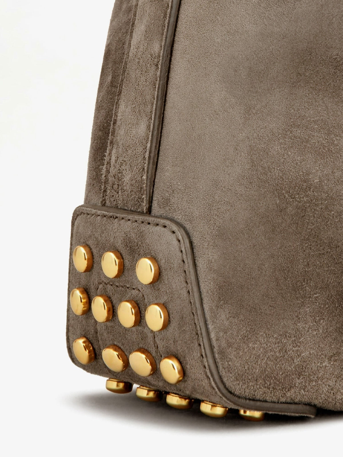 Tod's Women's Mini Bag Metal Dots Suede Crossbody Bag Beige, view 4