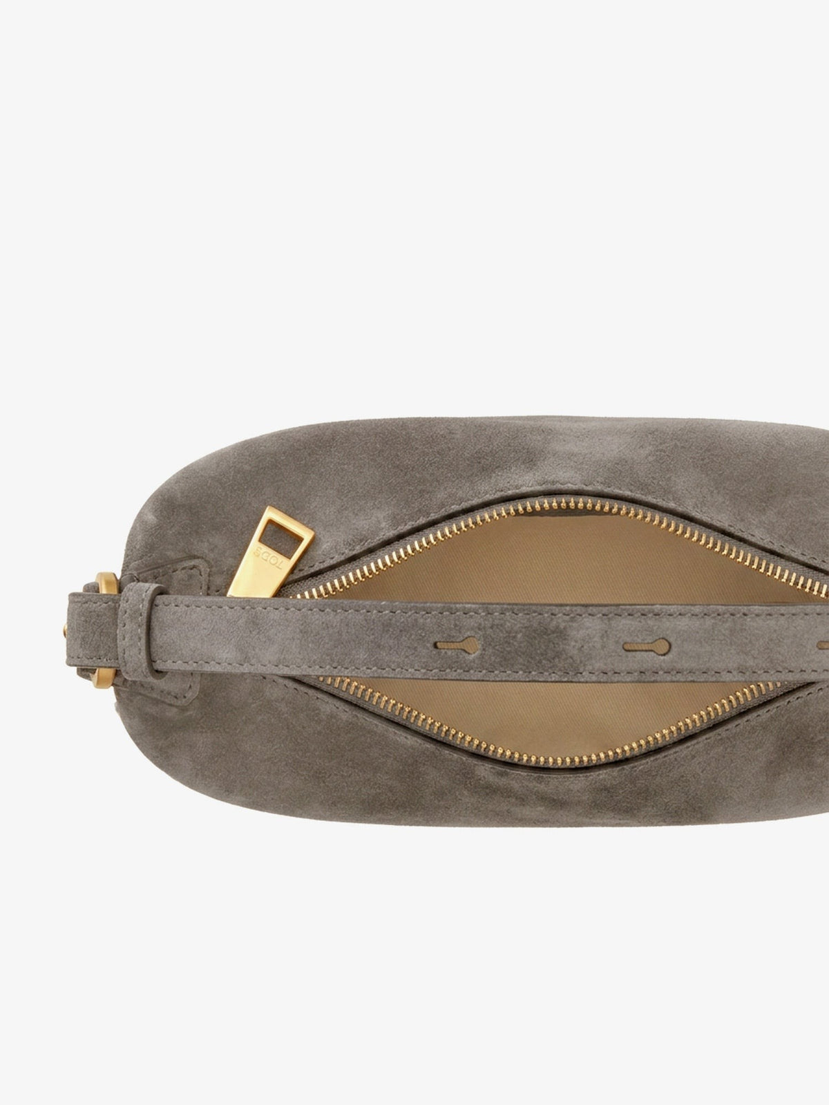 Tod's Women's Mini Bag Metal Dots Suede Crossbody Bag Beige, view 5