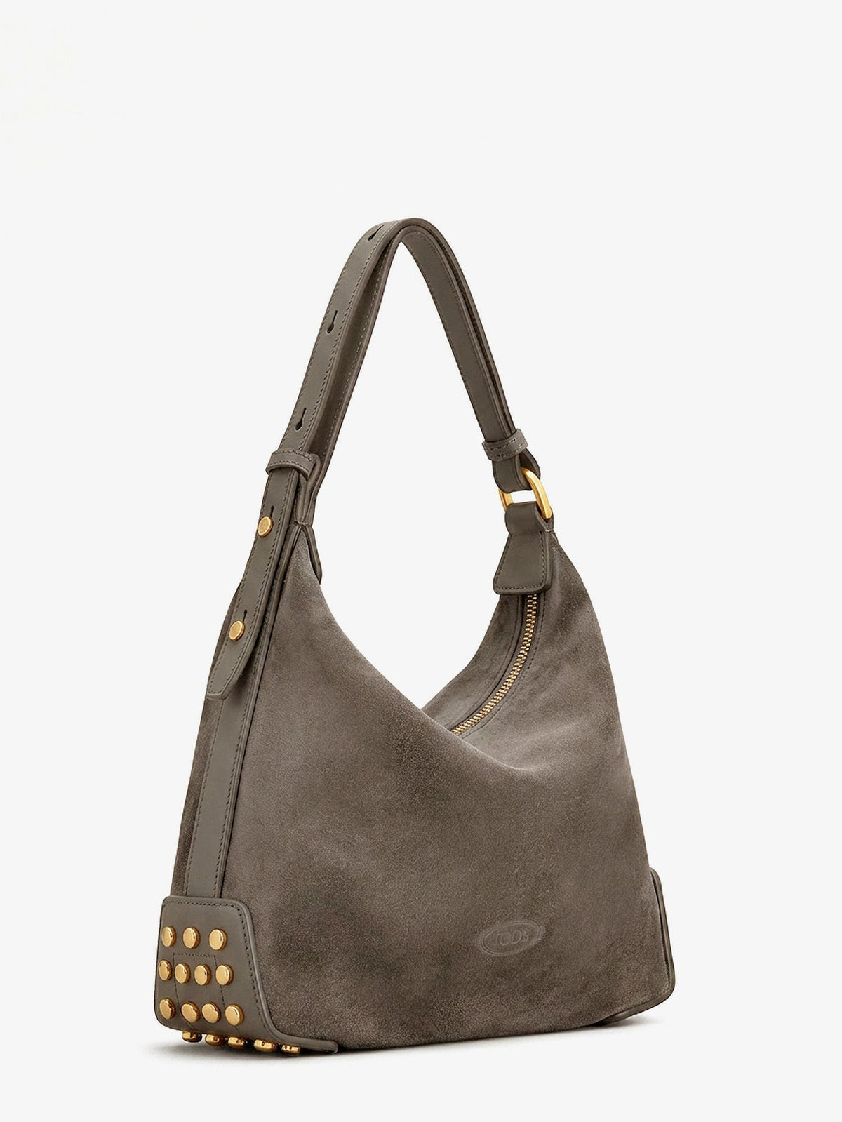 Tod's Women's Mini Bag Metal Dots Suede Crossbody Bag Beige, view 3