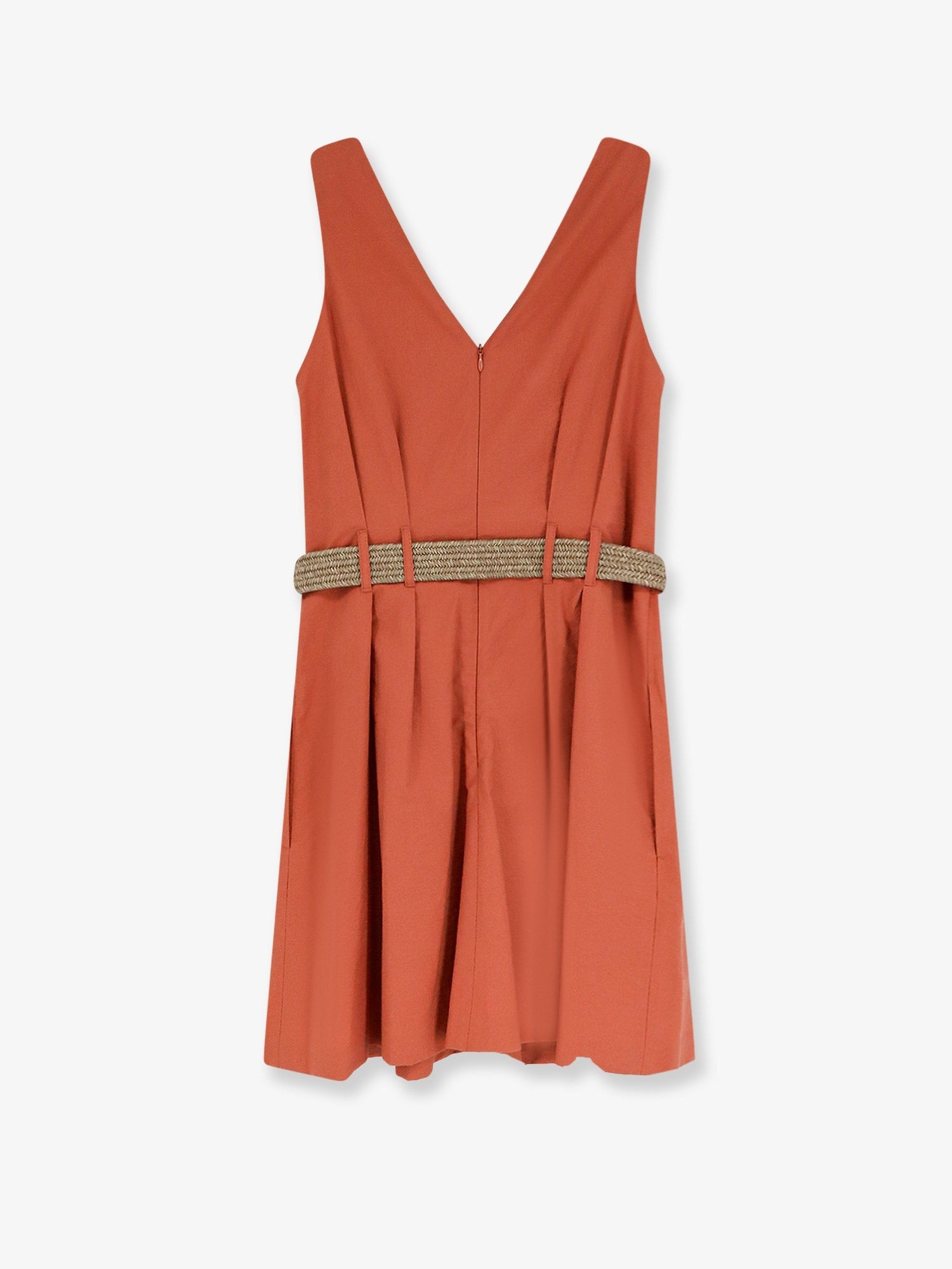 Brunello Cucinelli Women's Texture Twill Dress Orange